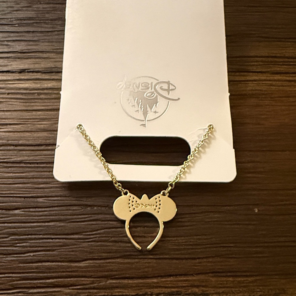 Disney Princess Tiana Gold Tone Ear Headband Necklace NWT - Picture 3 of 4